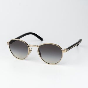 Prada Men Sunglasses Gold Grey Gradient Round PRB52S ZVN02C NEW AUTHENTIC